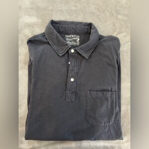 Faherty Grey Sunwashed Polo